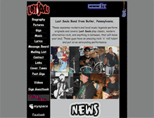 Tablet Screenshot of lostsoulsband.com